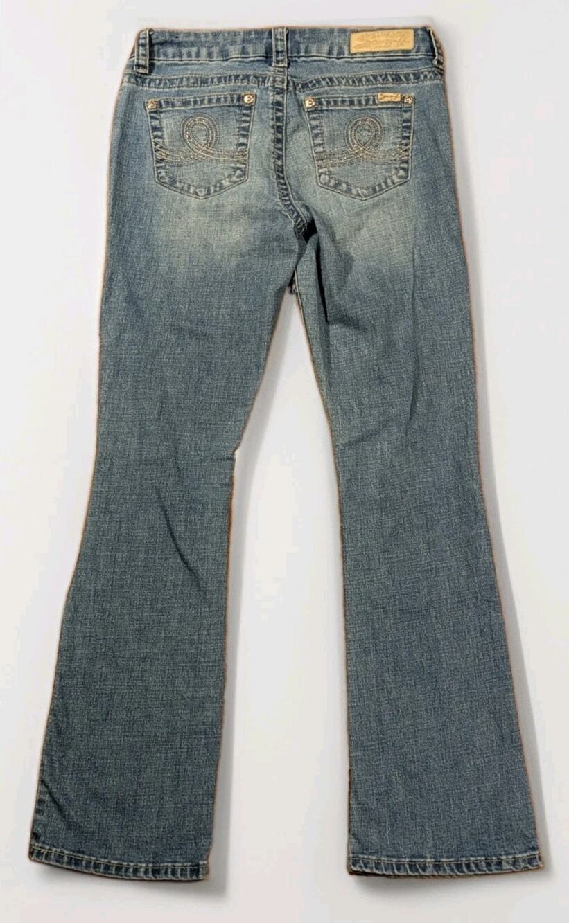 Y2K Seven7 Jeans Womens 8 Slim Bootcut Rhinestone Embellished Stretch Denim